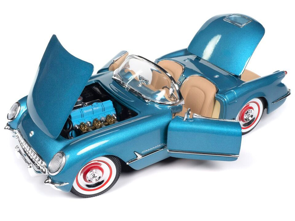 CHEVROLET CORVETTE CONVERTIBLE 1954 СИНИЙ МЕТАЛЛИК