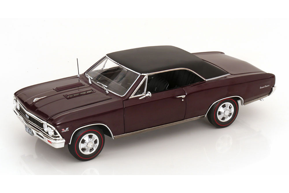 CHEVROLET CHEVELLE SS 396 1966 DARKRED MATT-BLACK