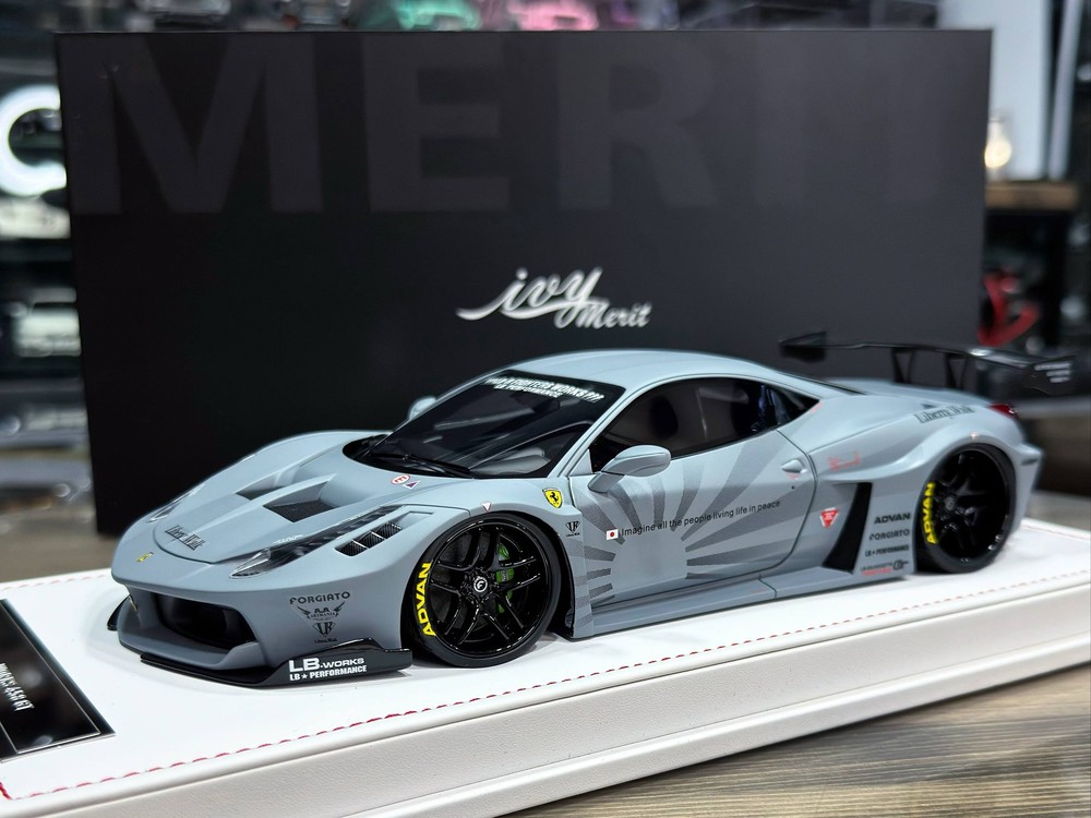 FERRARI LB SILHOUETTE WORKS 458 GT FIGHTER GREY / LB-SILHOUETTE WORKS ФЕРРАРИ 458 GT FIGHTER СЕРЫЙ