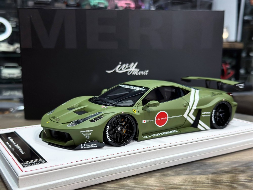 FERRARI LB SILHOUETTE WORKS 458 GT FIGHTER GREEN / LB-SILHOUETTE WORKS ФЕРРАРИ 458 GT FIGHTER ЗЕЛЕНЫЙ