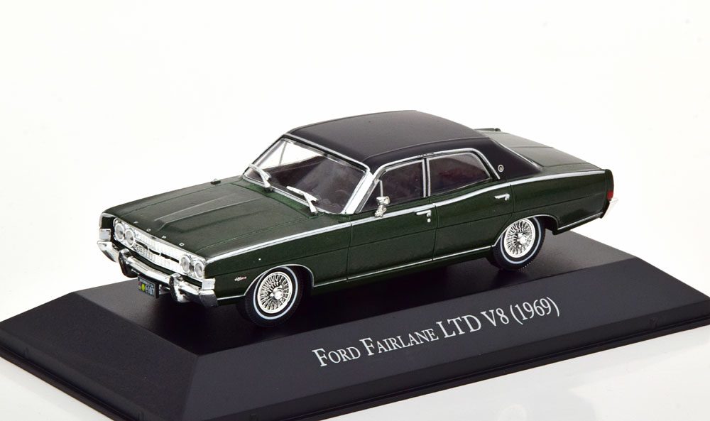 FORD FAIRLANE LTD V8 1969 GREENMETALLIC BLACK