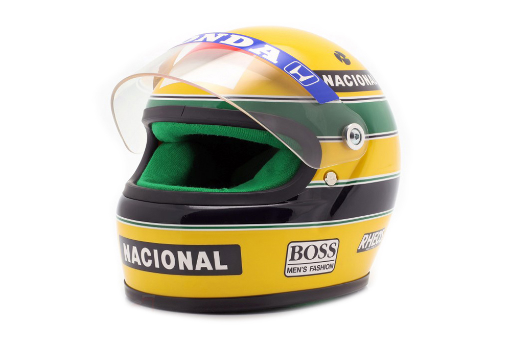 HELMET AYRTON SENNA MCLAREN MP4/5B #27 WORLD CHAMPION 1990 / ШЛЕМ АЙРТОНА СЕННЫ ЧЕМПИОНА МИРА 1990 ГОДА МАКЛАРЕН (РАЗМЕРЫ 15 х 11 х 10 см)