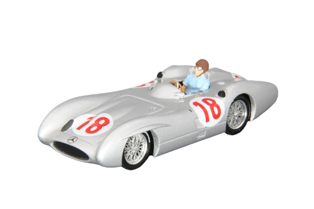MERCEDES W196C G.P. ITALIA MONZA J.M.FANGIO + A.NEUBAUER 1955 SILVER