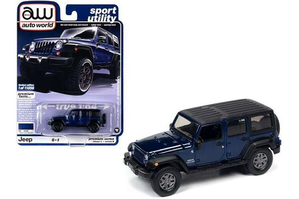 JEEP WRANGLER JK UNLIMITED SPORT 2018 4 ДВЕРИ ФИОЛЕТОВЫЙ МЕТАЛЛИК С ЧЕРНЫМ (ДЛИНА МОДЕЛИ 6-10 СМ)