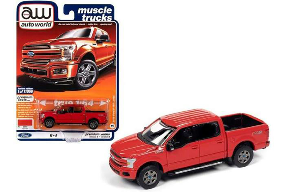 FORD F-150 2018 RACE RED (КРАСНЫЙ) (ДЛИНА МОДЕЛИ 6-10 СМ)