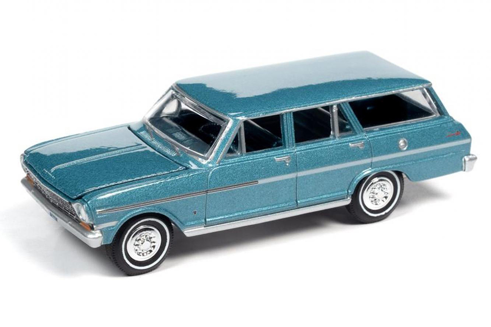 CHEVROLET CHEVY II NOVA 400 STATION WAGON AQUA POLY (ДЛИНА МОДЕЛИ 6-10 СМ)