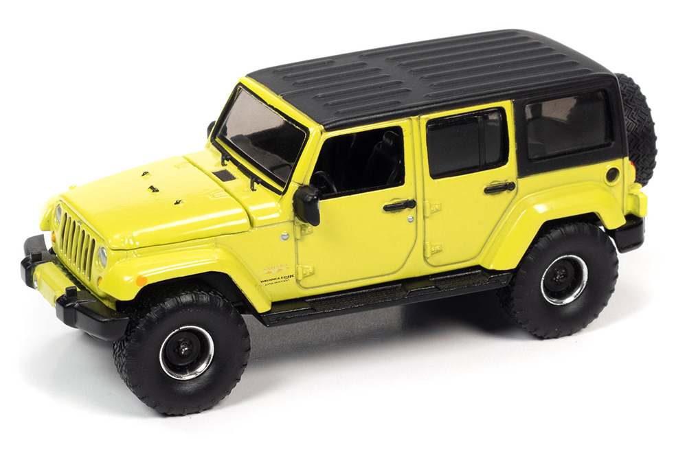 JEEP WRANGLER SAHARA UNLIMITED 2017 HYPER GREEN & OFF ROAD WHEELS (ЗЕЛЕНЫЙ) (ДЛИНА МОДЕЛИ 6-10 СМ)