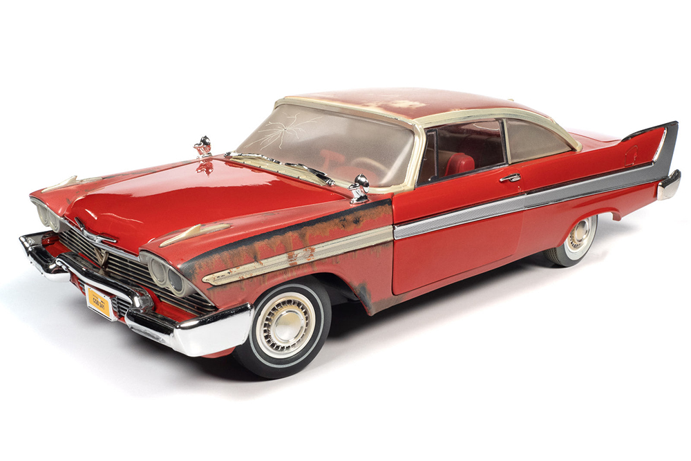 PLYMOUTH FURY CHRISTINE 1958 ЧАСТИЧНО ВОССТАНОВЛЕННАЯ, КРАСНЫЙ С ПЫЛЬЮ