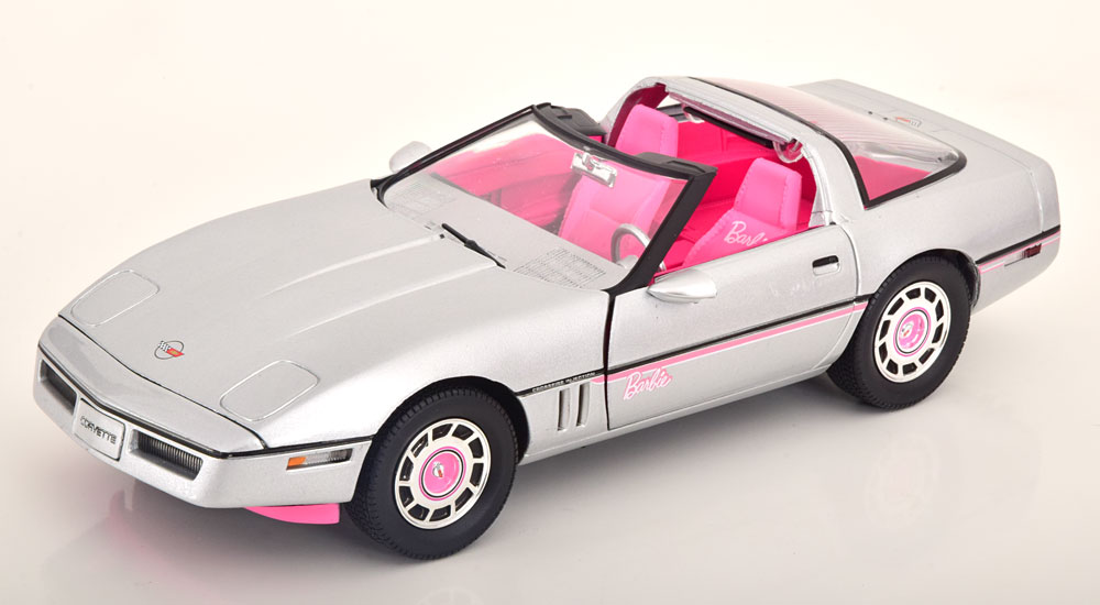 CHEVROLET CORVETTE C4 BARBIE 1986 SILVER PINK