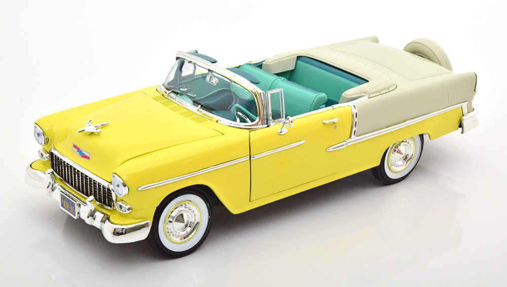 CHEVROLET BEL AIR CONVERTIBLE 1955 LIGHTYELLOW WHITE