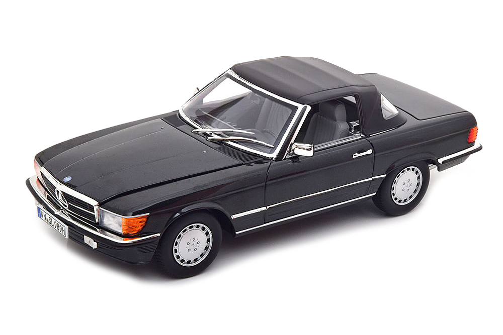 MERCEDES W107 300SL ROADSTER R107 1985 BLACK / МЕРСЕДЕС 300СЛ КУЗОВ 107 ЧЕРНО-СИНИЙ МЕТАЛЛИК