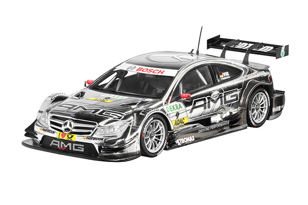 MERCEDES W204 AMG C-CLASS DTM CHRISTIAN VIETROIS 2013 SILVER CHROME