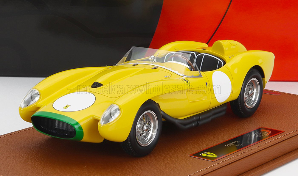 FERRARI 250TR TESTAROSSA N0 SPIDER (1957) - CON VETRINA - WITH SHOWCASE, YELLOW