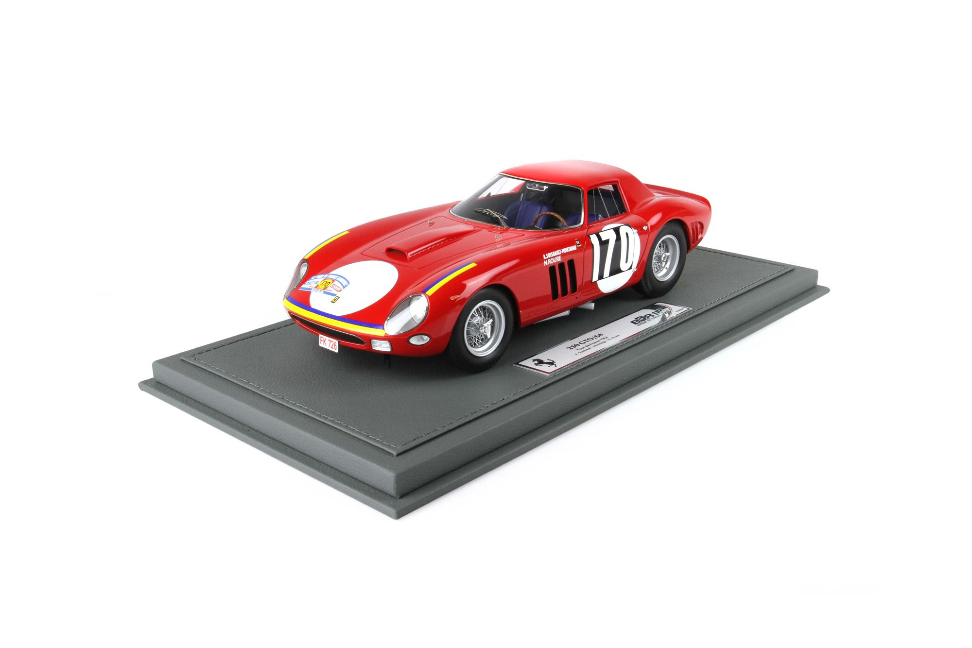 FERRARI 250 GTO TOUR DE FRANCE 1964 CAR N. 170 A. SOISBAULT . MONTAIGU - N. ROURE / ФЕРРАРИ 250 ГТО ТУР ДЕ ФРАНС 1964 АВТОМОБИЛЬ № 170 1:18