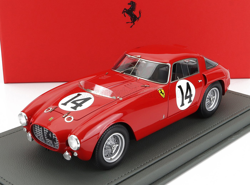 FERRARI 340MM 4.1L V12 S/N0322 TEAM SCUDERIA FERRARI N 14 24H LE MANS 1953 G.FARINA - M.HAWTHORN - CON VETRINA - WITH SHOWCASE, RED