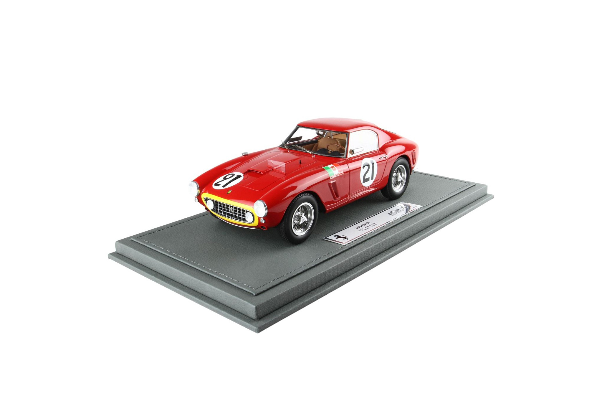 FERRARI 250 SWB 24H LE MANS 1960 CAR N. 21 BEURLYS - BIANCHI / ФЕРРАРИ 250 СВБ 24Х ЛЕ-МАН 1960 АВТОМОБИЛЬ № 21 1:18