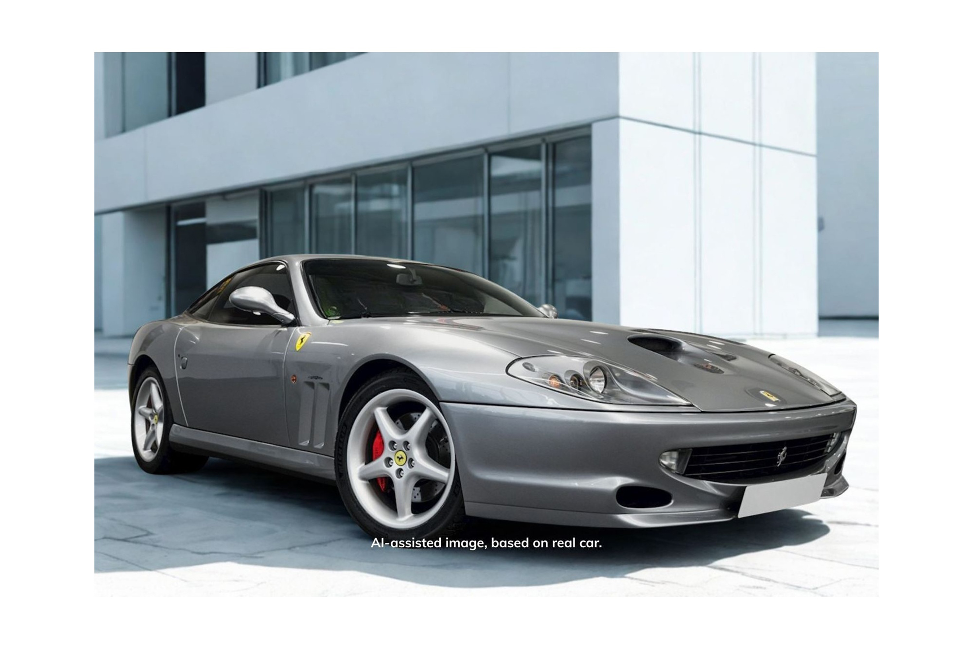 FERRARI 550 MARANELLO 1996 - MADE IN ITALY GRIGIO TITANIO - CHARCOAL SEATS - SILVER RIMS / ФЕРРАРИ 550 МАРАНЕЛЛО 1996 1:18 СЕРЕБРИСТЫЙ