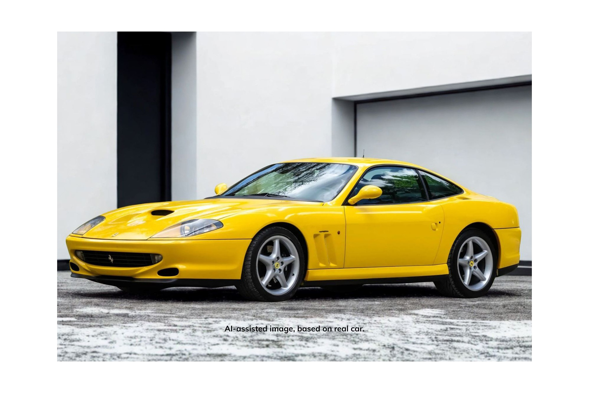 FERRARI 550 MARANELLO 1996 - MADE IN ITALY GIALLO MODENA - SILVER RIMS / ФЕРРАРИ 550 МАРАНЕЛЛО 1996 1:18 ЖЕЛТЫЙ