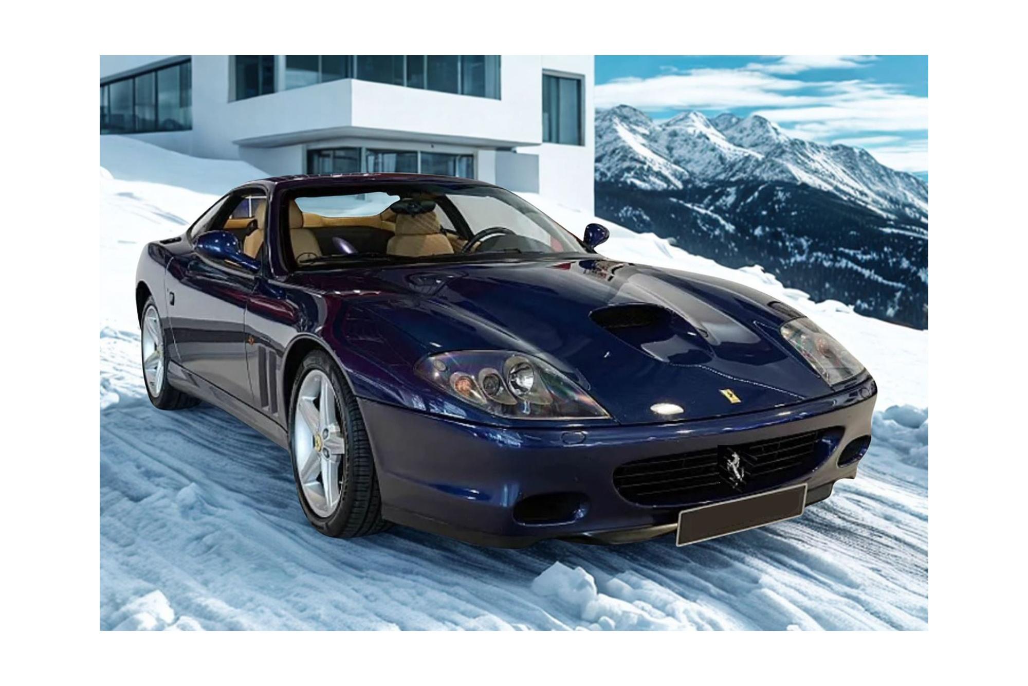 FERRARI 575M MARANELLO 2002 - MADE IN ITALY BLU POZZI - BEIGE INTERIOR / ФЕРРАРИ 575М МАРАНЕЛЛО 2002 1:18 СИНИЙ
