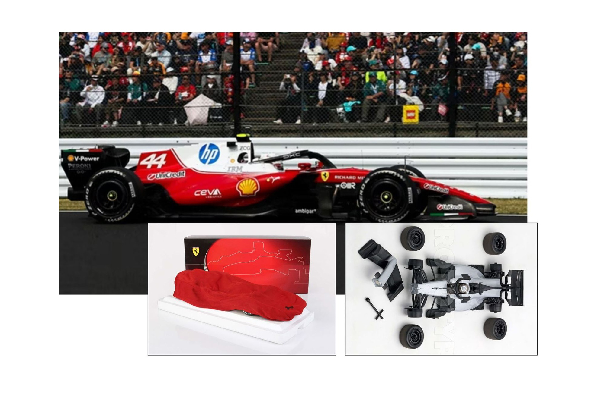 FERRARI SF26 F1 JAPANESE GRAND PRIX - HAMILTON - 6TH POSITION METAL DIECAST POLYFOAM PACK / ФЕРРАРИ СФ26 Ф1 ЯПОНСКИЙ ГРАН-ПРИ 1:18