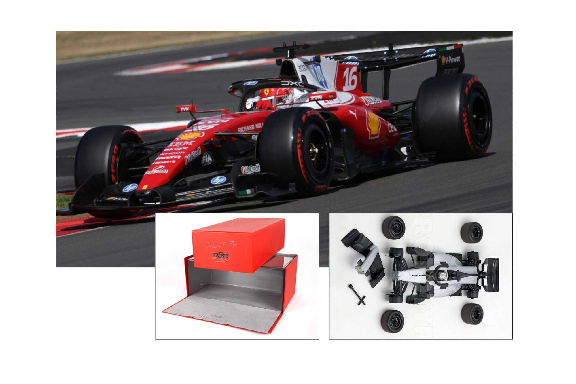FERRARI SF26 F1 BRITISH GRAND PRIX - WINNER LECLERC METAL DIECAST LUXURY PACK / ФЕРРАРИ СФ26 Ф1 БРИТАНСКИЙ ГРАН-ПРИ 1:18