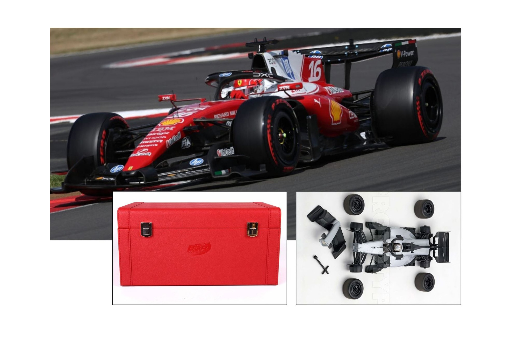 FERRARI SF26 F1 BRITISH GRAND PRIX - WINNER LECLERC METAL DIECAST SPECIAL RED BOX / ФЕРРАРИ СФ26 Ф1 БРИТАНСКИЙ ГРАН-ПРИ 1:18 КРАСНЫЙ
