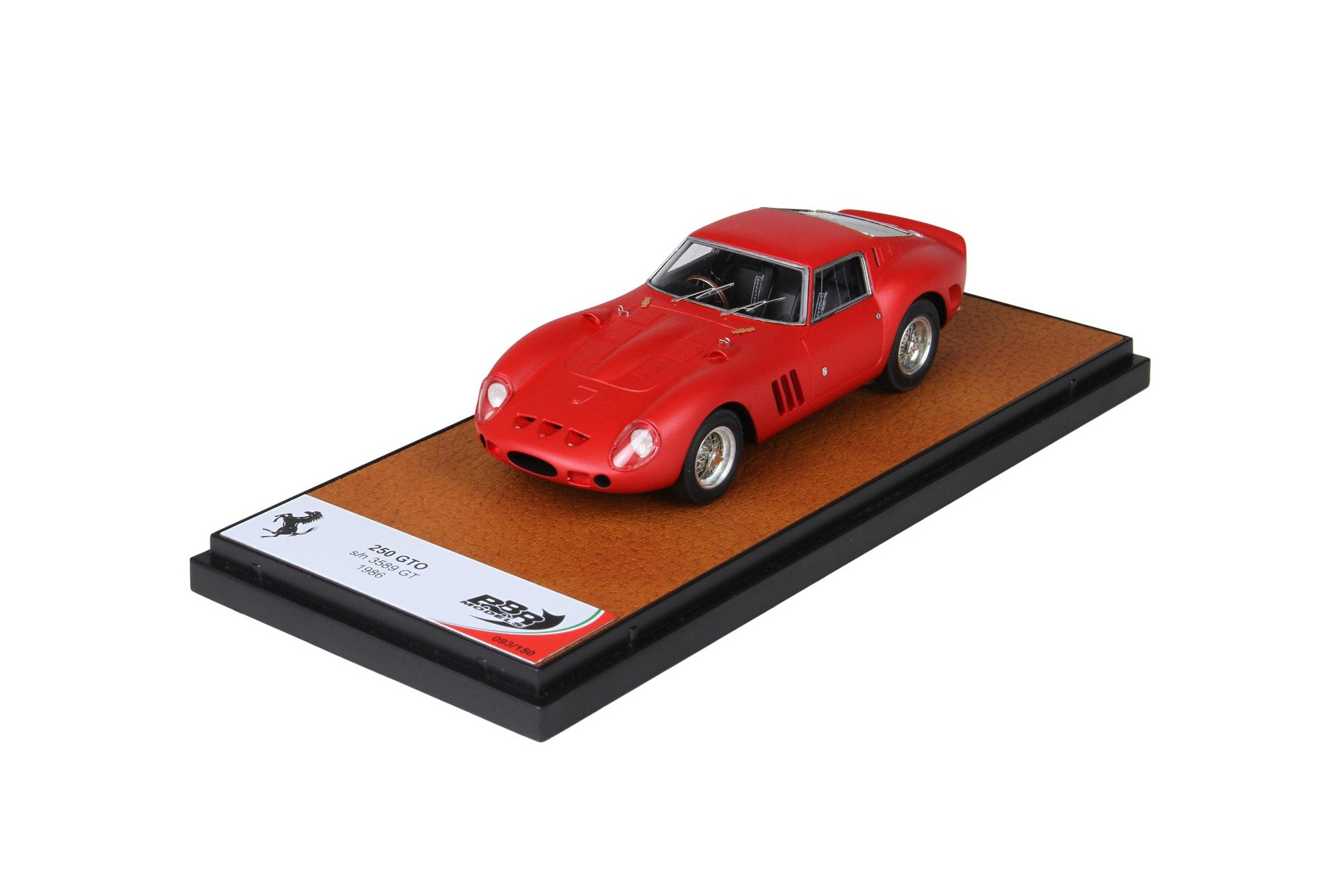 FERRARI 250 GTO SN 3589GT GRASS FIELD 1986 MATT RED / ФЕРРАРИ 250 ГТО СН 3589ГТ ГРАСС ФИЕЛД 1986 МАТТ 1:43 КРАСНЫЙ