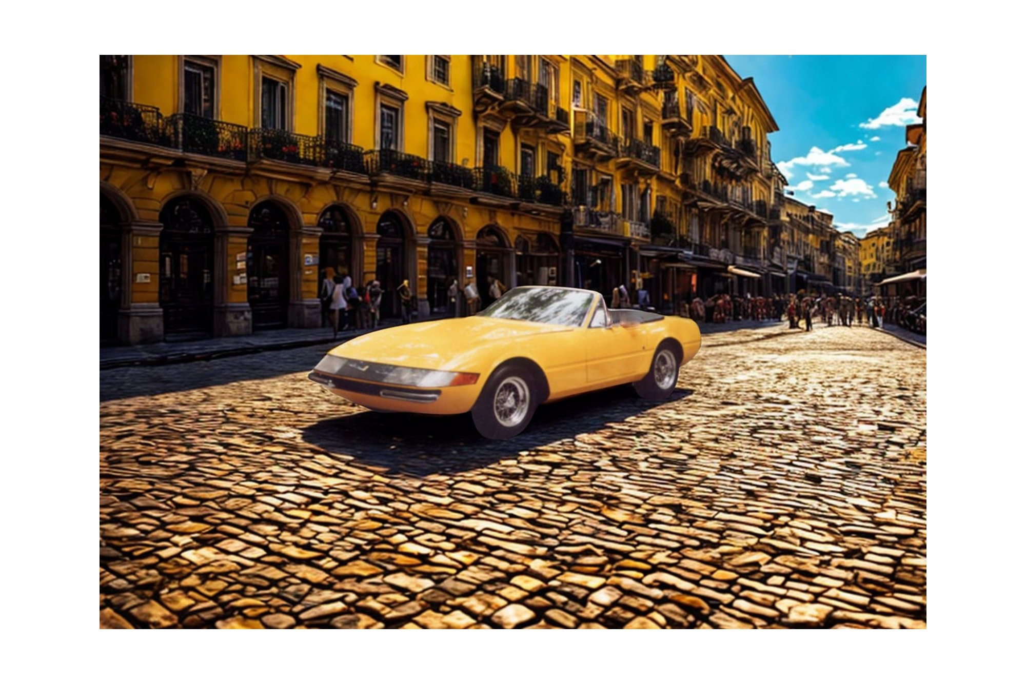 FERRARI 365 GTB/4 DAYTONA SPIDER GIALLO MODENA - MADE IN ITALY / ФЕРРАРИ 365 ГТБ 4 ДАЙТОНА СПАЙДЕР 1:43 ЖЕЛТЫЙ