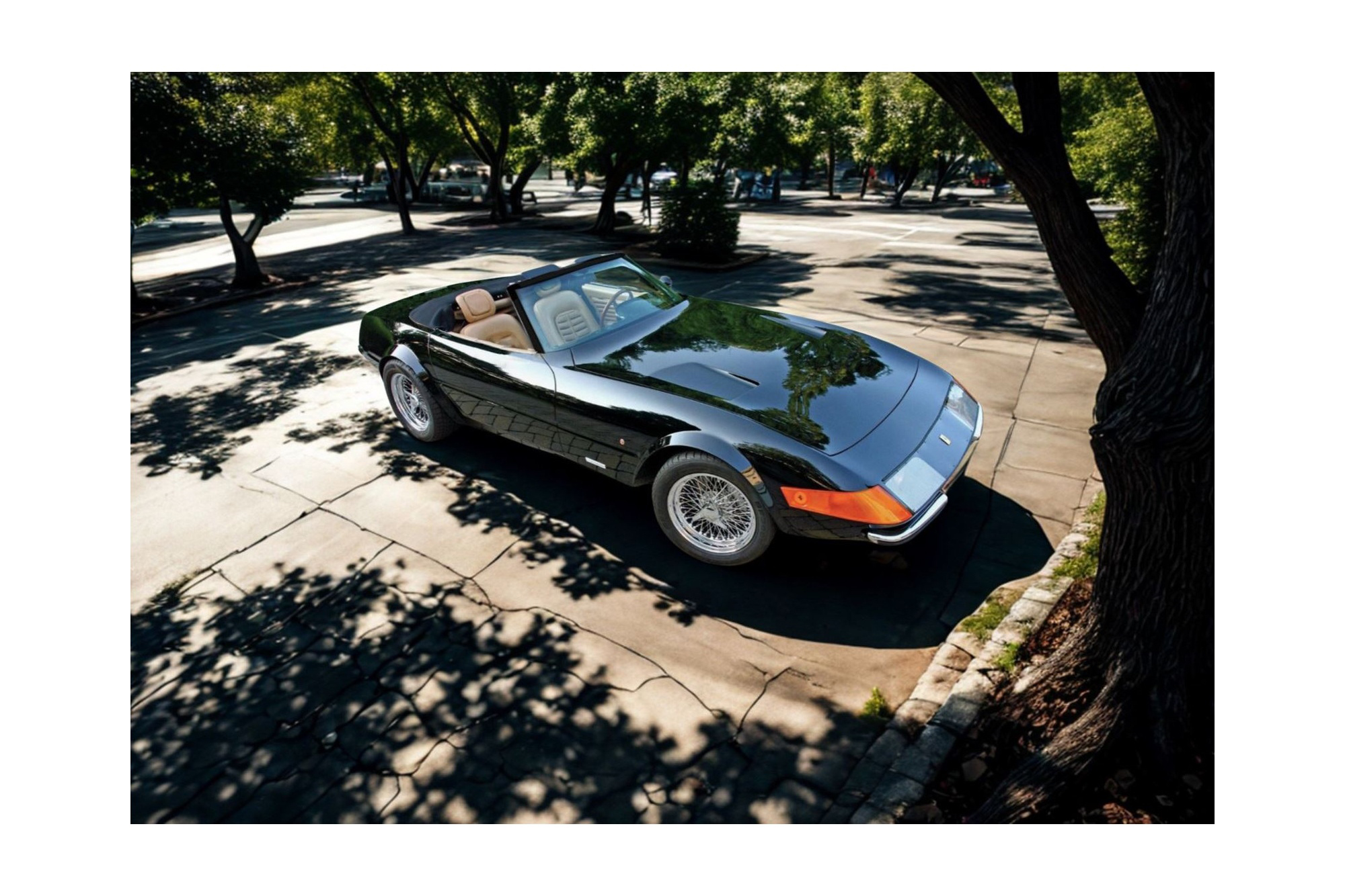 FERRARI 365 GTB/4 DAYTONA SPIDER NERO DS - MADE IN ITALY / ФЕРРАРИ 365 ГТБ 4 ДАЙТОНА СПАЙДЕР ДС 1:43 ЧЕРНЫЙ