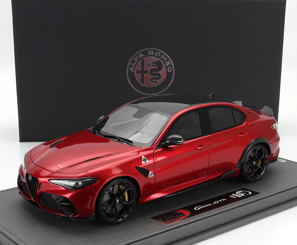 ALFA ROMEO GIULIA GTA (2020) - CON VETRINA - WITH SHOWCASE, ROSSO GTA - RED MET
