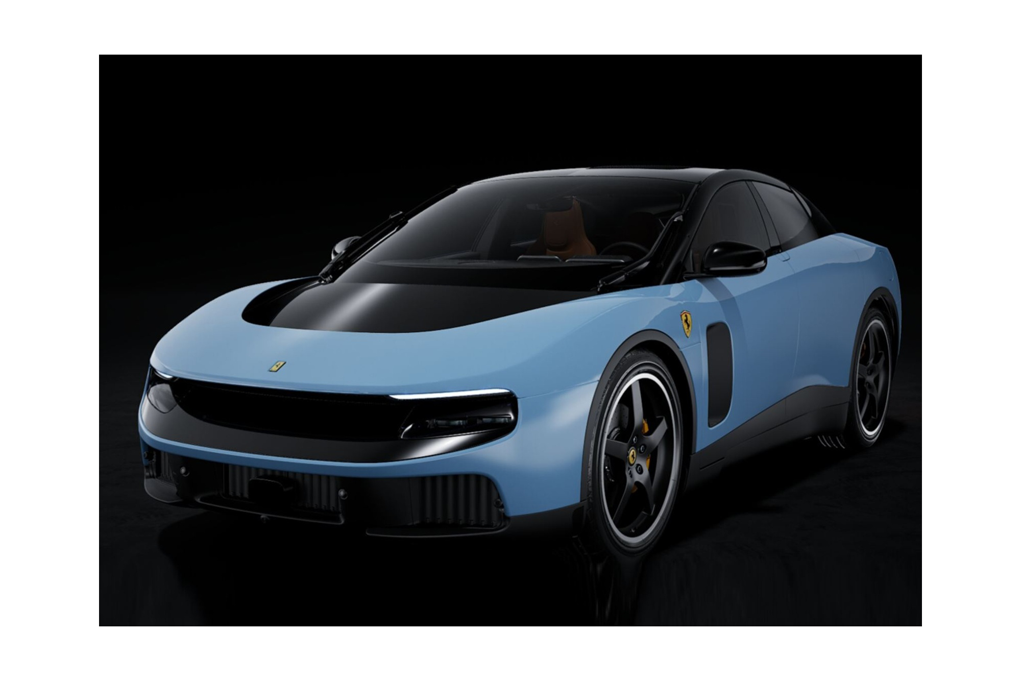 FERRARI LUCE PANORAMIC ROOF AZZURRO LA PLATA / ФЕРРАРИ ЛУКЕ ПАНОРАМНАЯ КРЫША ЛА ПЛАТА 1:18 ГОЛУБОЙ