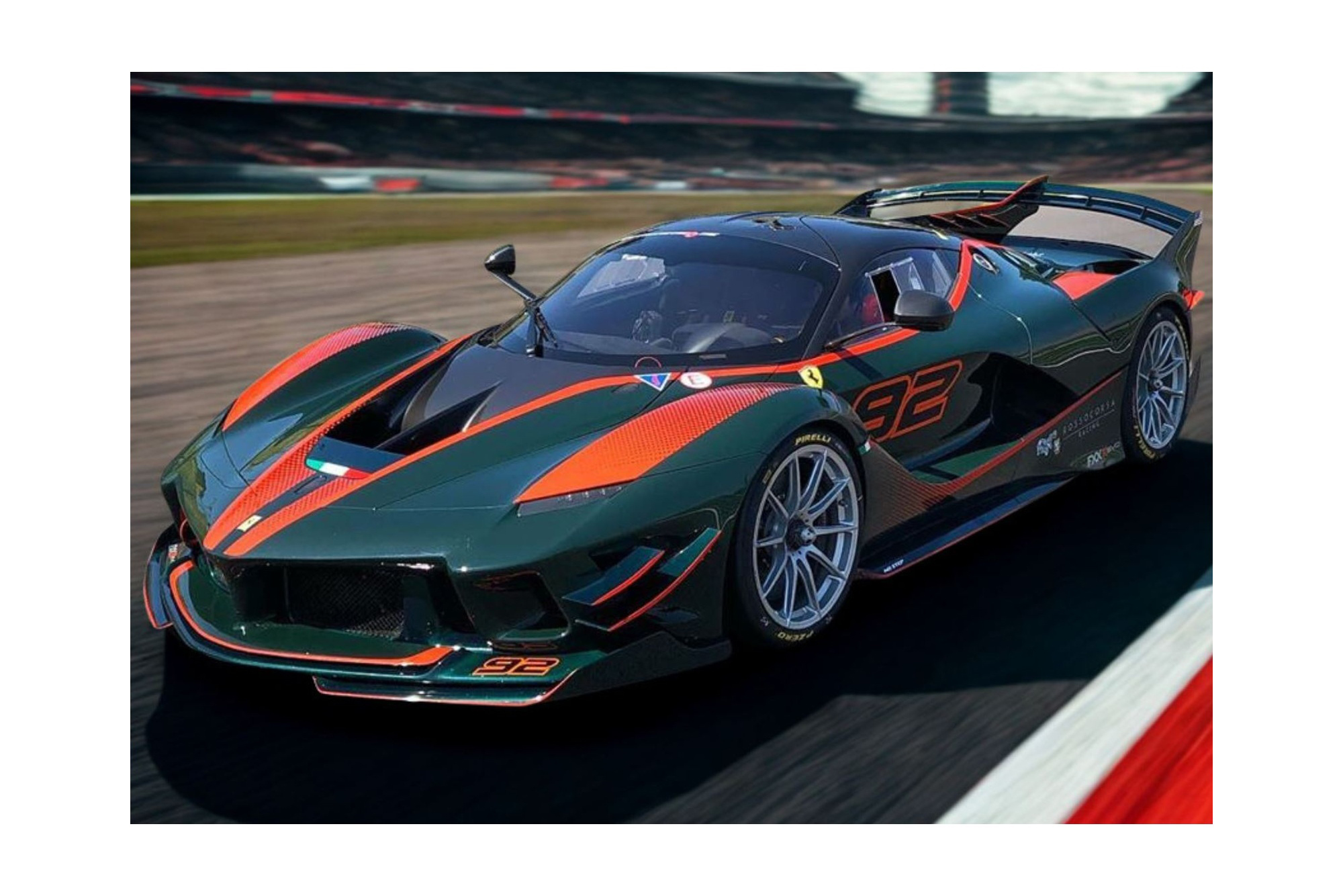 FERRARI FXXK EVO VERDE GB - RACE NUMBER 92 / ФЕРРАРИ ФХХК ЕВО ГБ 1:43 ЗЕЛЕНЫЙ