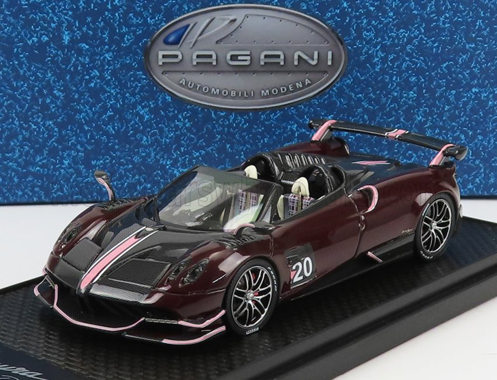 PAGANI HUAYRA BC N20 ROADSTER (2017), BLACK CARBON - RED