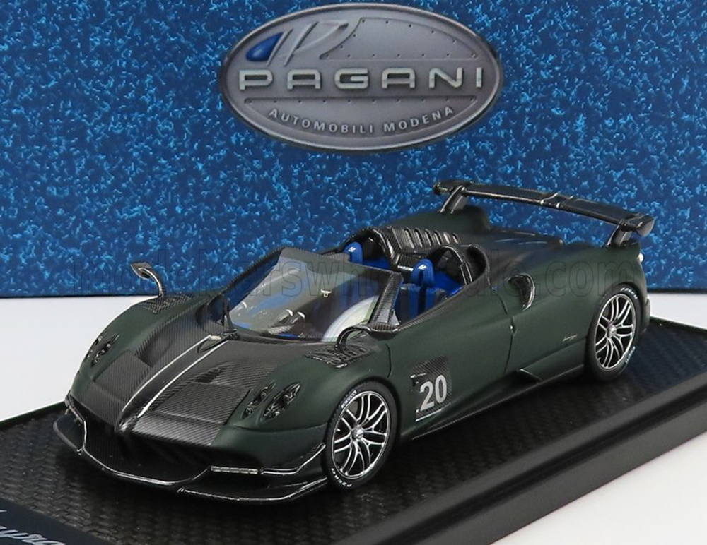 PAGANI HUAYRA BC N20 ROADSTER (2017), BLACK CARBON - MATT DARK GREEN