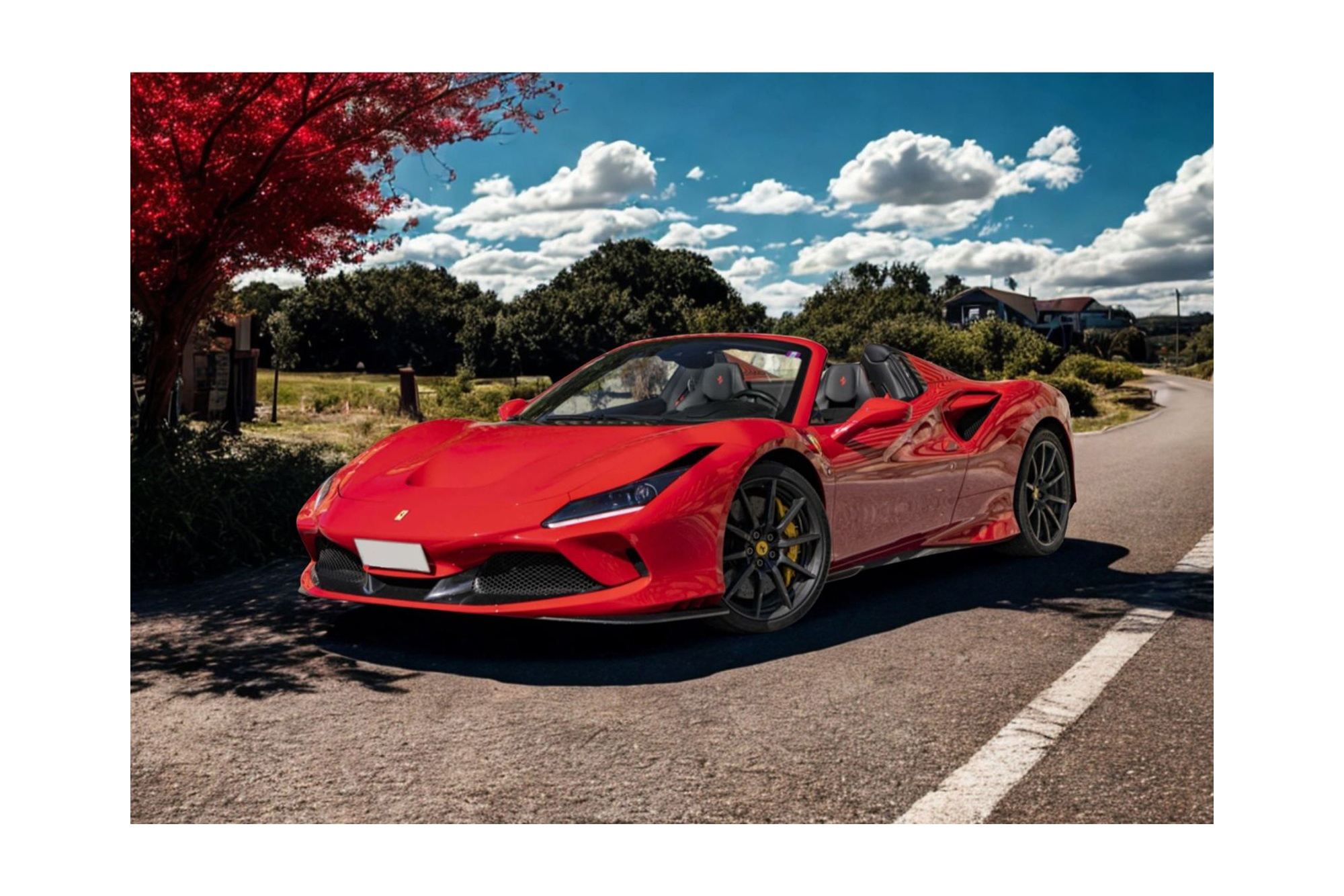 FERRARI F8 TRIBUTO SPIDER ROSSO CORSA - CARBON WHEELS / ФЕРРАРИ Ф8 ТРИБУТО СПАЙДЕР 1:43 КРАСНЫЙ