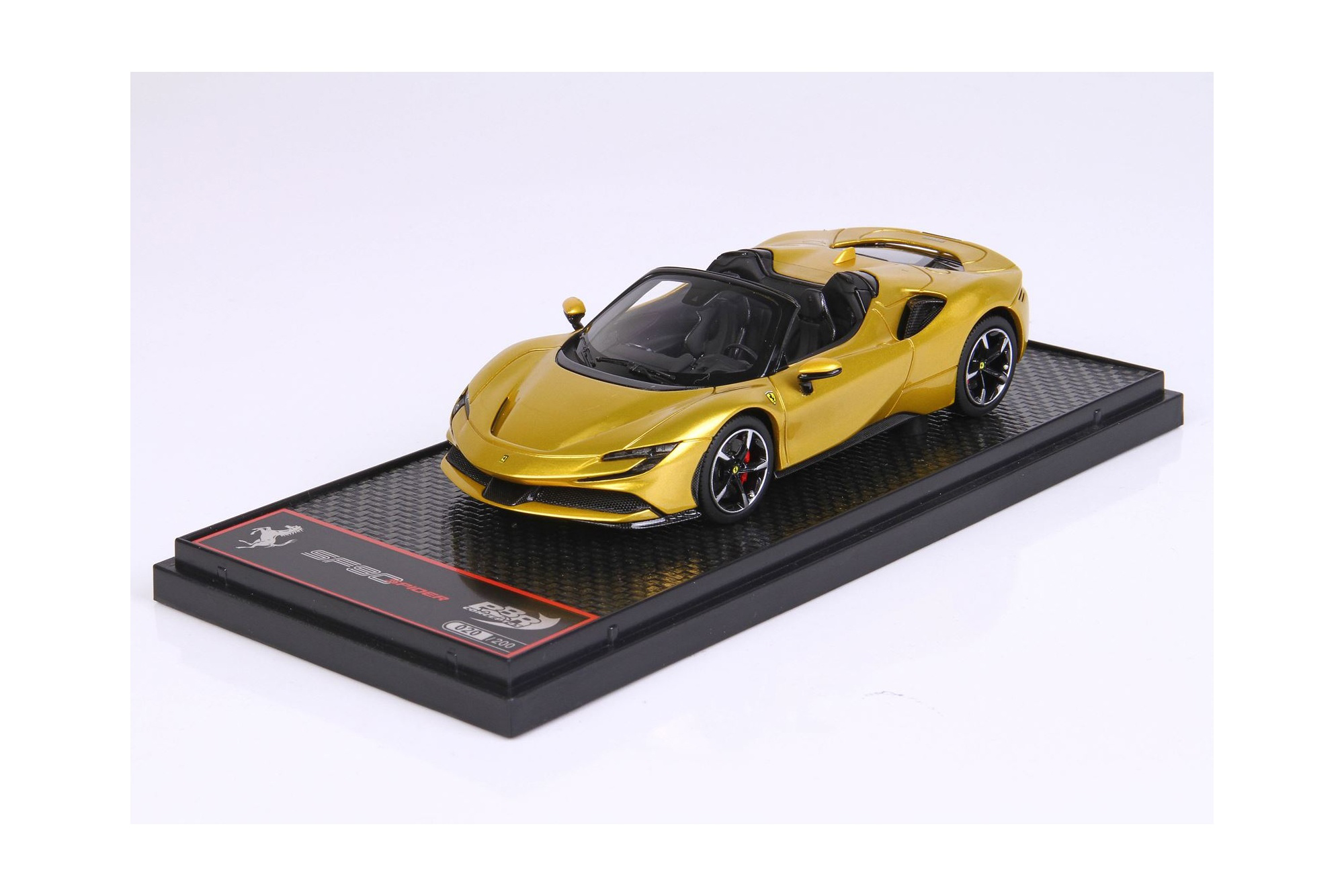 FERRARI SF90 SPIDER YELLOW MONTECARLO / ФЕРРАРИ СФ90 СПАЙДЕР МОНТЕКАРЛО 1:43 ЖЕЛТЫЙ