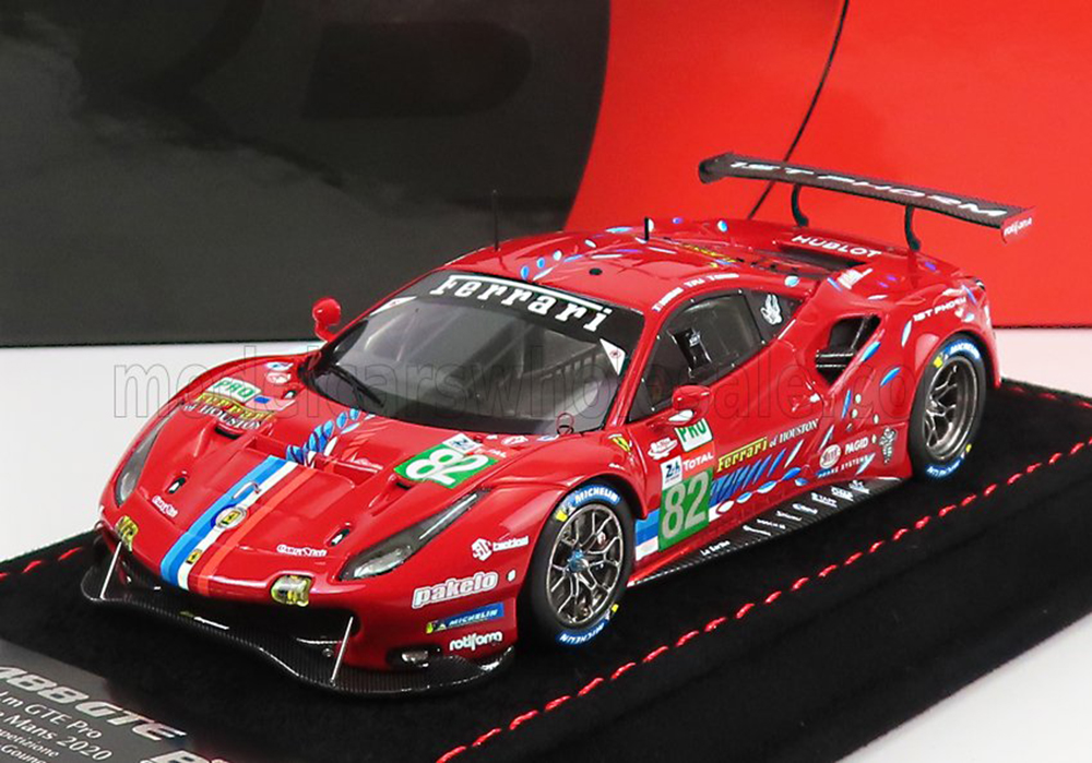 FERRARI 488 GTE EVO 3.9L TURBO V8 TEAM RISI N 82 LMGTE PRO CLASS 24H LE MANS (2020) S.BOURDAIS - J.GOUNON - O.PLA, RED