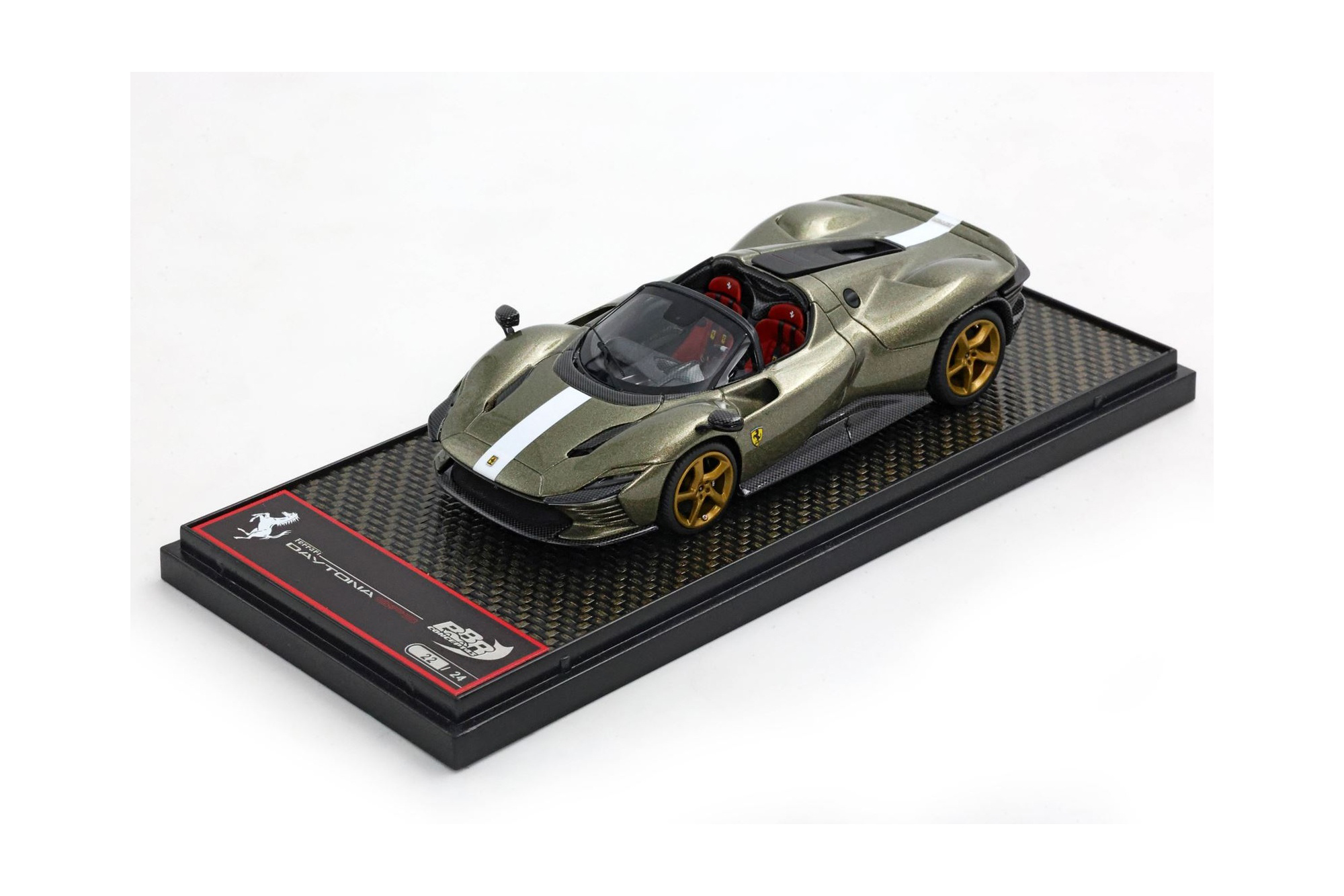 FERRARI DAYTONA SP3 SERIE ICONA OPEN ROOF GLOSSY VERDE MANZONI / ФЕРРАРИ ДАЙТОНА СП3 СЕРИЕ ИКОНА ОТКРЫТАЯ КРЫША ГЛОССИ МАНЗОНИ 1:43 ЗЕЛЕНЫЙ