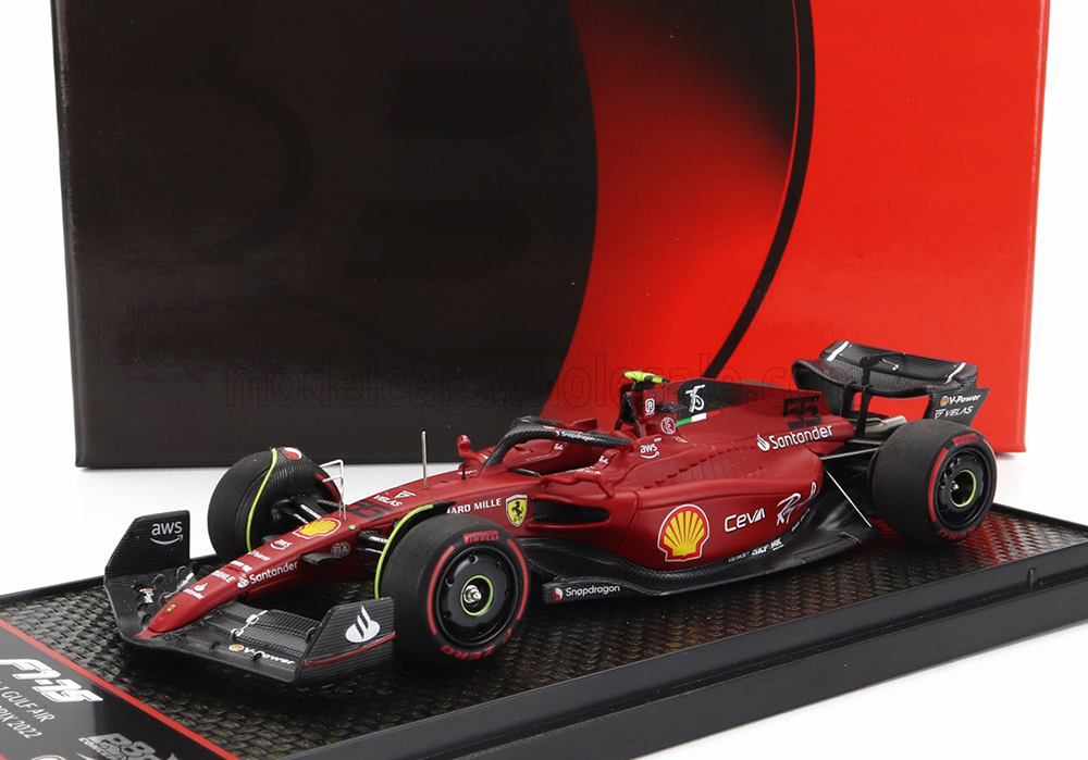 FERRARI F1-75 TEAM SCUDERIA FERRARI N55 2ND BAHRAIN GP (2022) CARLOS SAINZ, RED