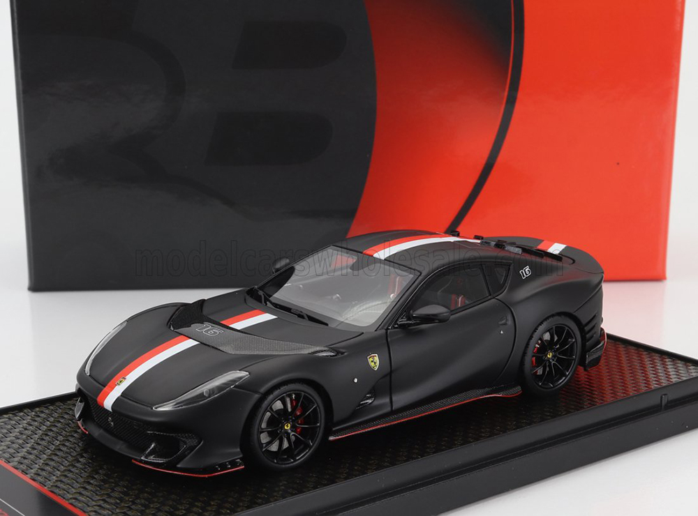 FERRARI 812 COMPETIZIONE #16 PRINCIPATO DI MONACO LIVERY (2021), MATT BLACK