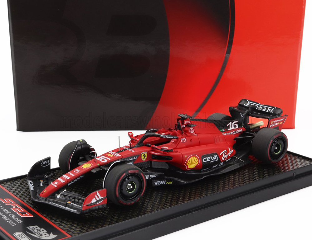 FERRARI F1 SF-23 TEAM SCUDERIA FERRARI #16 3RD BELGIUM GP (2023) CHARLES LECLERC, RED BLACK