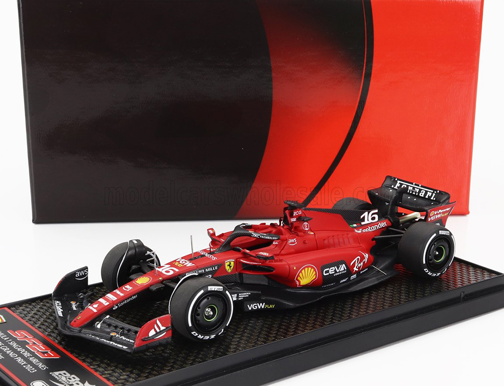 FERRARI F1 SF-23 TEAM SCUDERIA FERRARI #16 4TH SINGAPORE GP (2023) CHARLES LECLERC, RED BLACK