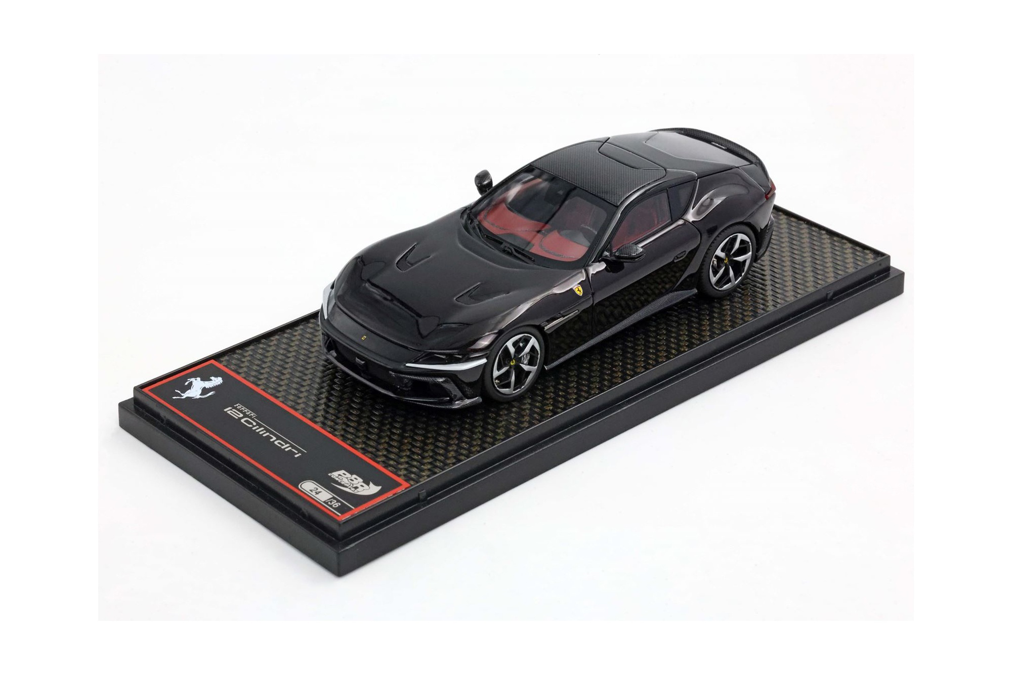 FERRARI 12CILINDRI COUPE PUROSANGUE BLACK - SILVER BRAKES / ФЕРРАРИ 12КИЛИНДРИ КУПЕ ПУРОСАНГВЕ 1:43 СЕРЕБРИСТЫЙ