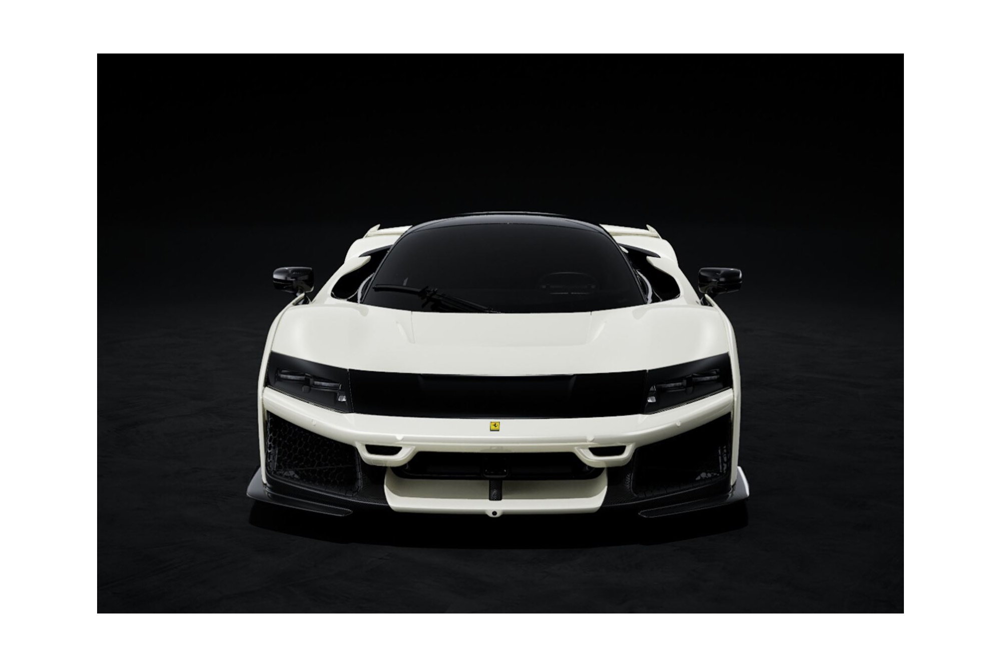 FERRARI F80 CARBON OPTIONAL BIANCO ITALIA - BICOLOR WHEELS SILVER AND CARBON / ФЕРРАРИ Ф80 КАРБОН ОПТИОНАЛ ИТАЛИА 1:43 БЕЛЫЙ