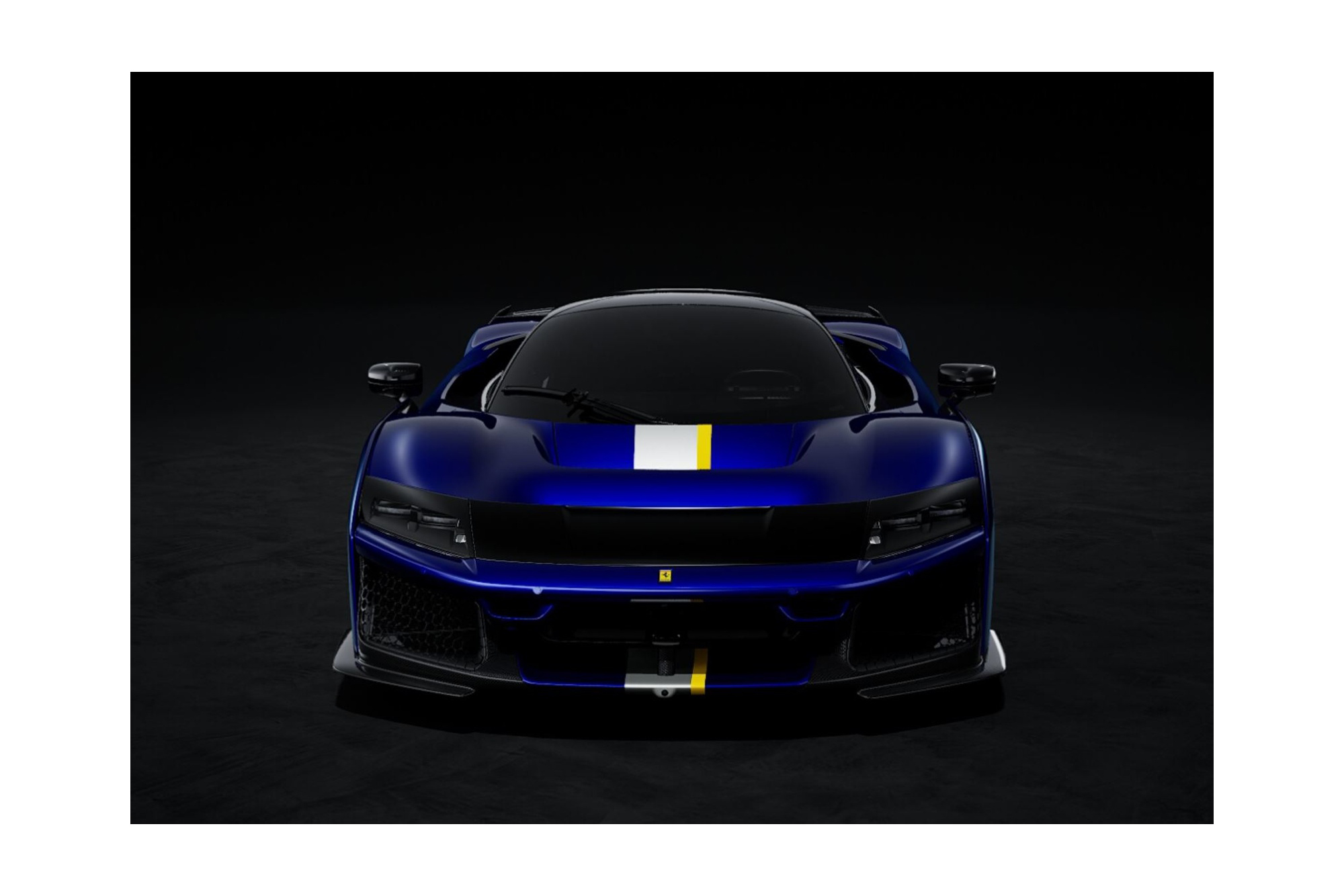 FERRARI F80 CARBON OPTIONAL ELECTRIC BLUE - SILVER WHEELS / ФЕРРАРИ Ф80 КАРБОН ОПТИОНАЛ ЕЛЕКТРИК 1:43 СИНИЙ
