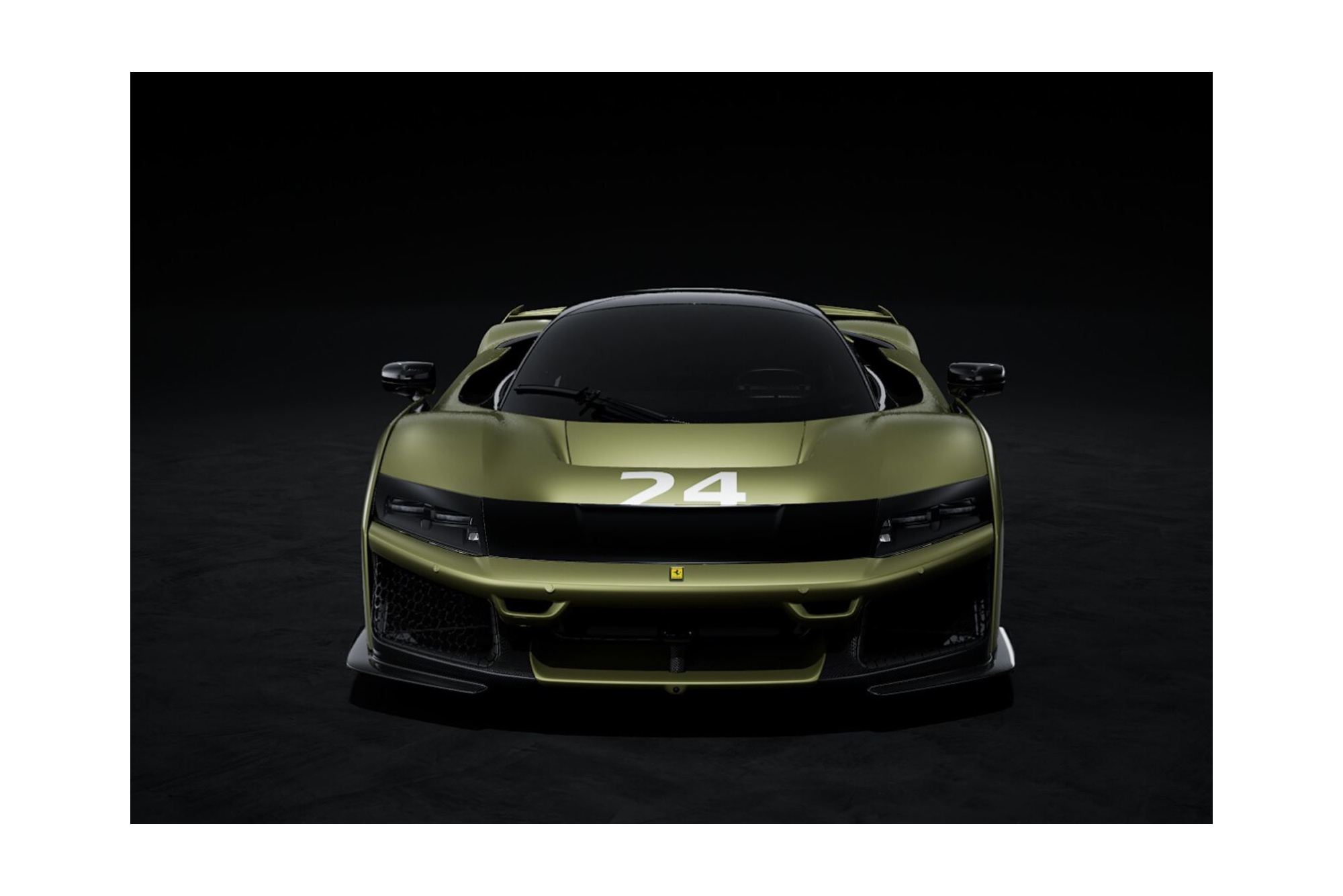 FERRARI F80 CARBON OPTIONAL RACE N.24 MATT VERDE MASONI - BICOLOR WHEELS WHEELS CARBON AND SILVER / ФЕРРАРИ Ф80 КАРБОН ОПТИОНАЛ РАКЕ № 24 МАТТ МАСОНИ 1:43 ЗЕЛЕНЫЙ