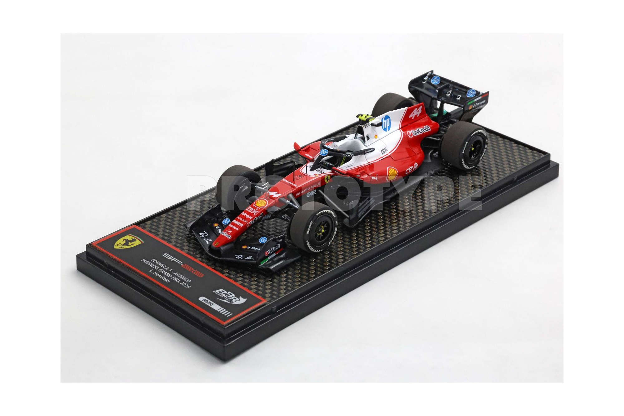 FERRARI SF26 F1 JAPANESE GRAND PRIX - METAL DIECAST HAMILTON - 6TH POSITION / ФЕРРАРИ СФ26 Ф1 ЯПОНСКИЙ ГРАН-ПРИ 1:43