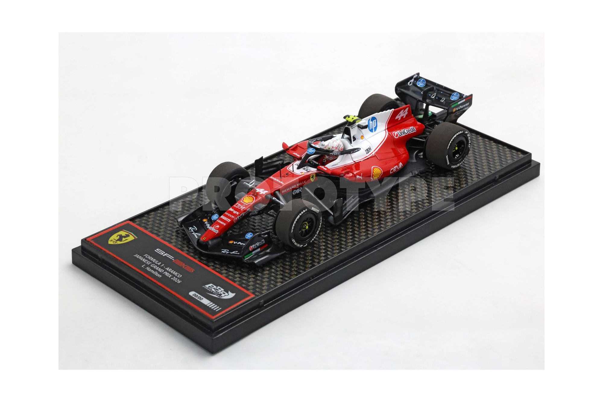 FERRARI SF26 F1 JAPANESE GRAND PRIX - DRIVER INCLUDED - METAL DIECAST HAMILTON - 6TH POSITION / ФЕРРАРИ СФ26 Ф1 ЯПОНСКИЙ ГРАН-ПРИ 1:43