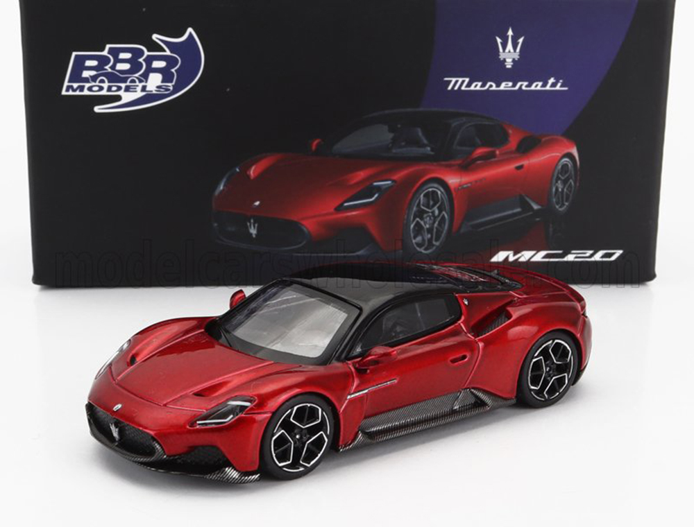 MASERATI MC20 (2020), ROSSO VINCENTE - RED MET (ДЛИНА МОДЕЛИ 6-10 СМ)