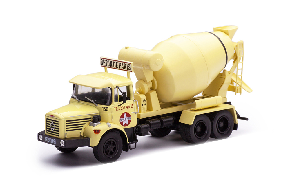 BERLIET PHM 12 6X4 1969 CEMENT MIXER BETON DE PARIS БЕТОНОМЕШАЛКА ЖЕЛТАЯ